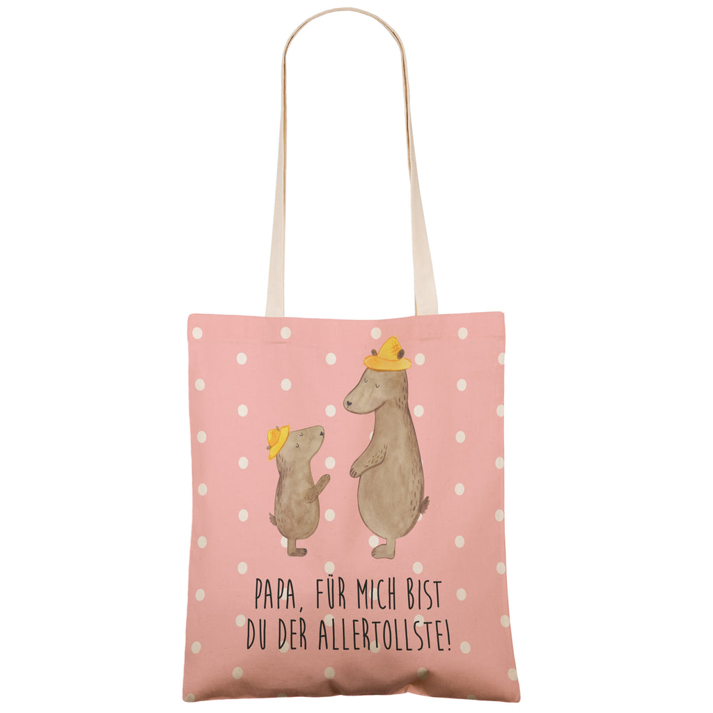 Einkaufstasche Bären mit Hut Tragetasche, Tasche, Beutel, Stofftasche, Baumwolltasche, Umhängetasche, Shopper, Familie, Vatertag, Muttertag, Bruder, Schwester, Mama, Papa, Oma, Opa, Bär, Bären, Vater, Papi, Paps, Dad, Daddy, Lieblingsmensch, Sohn, Söhne, Kind, Kinder, Vater-Sohn, Family, Vorbild