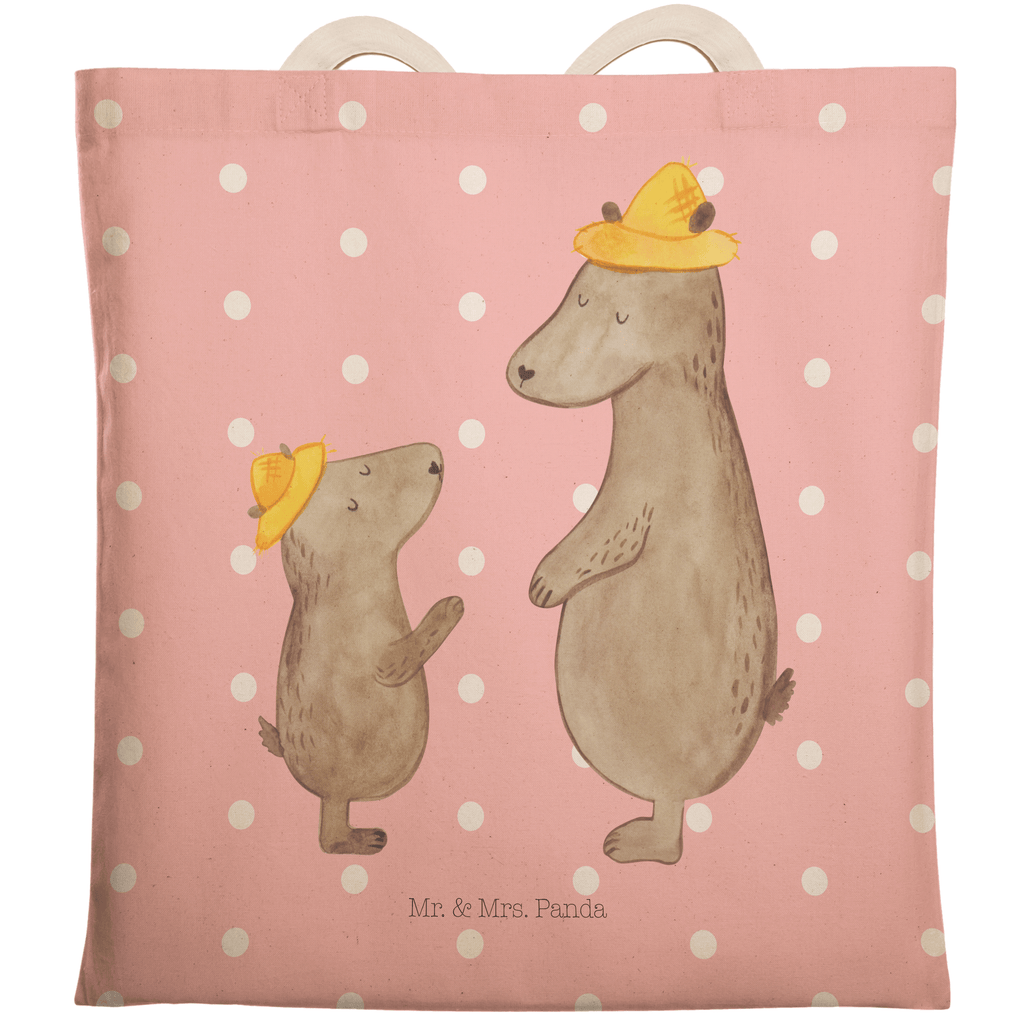 Einkaufstasche Bären mit Hut Tragetasche, Tasche, Beutel, Stofftasche, Baumwolltasche, Umhängetasche, Shopper, Familie, Vatertag, Muttertag, Bruder, Schwester, Mama, Papa, Oma, Opa, Bär, Bären, Vater, Papi, Paps, Dad, Daddy, Lieblingsmensch, Sohn, Söhne, Kind, Kinder, Vater-Sohn, Family, Vorbild