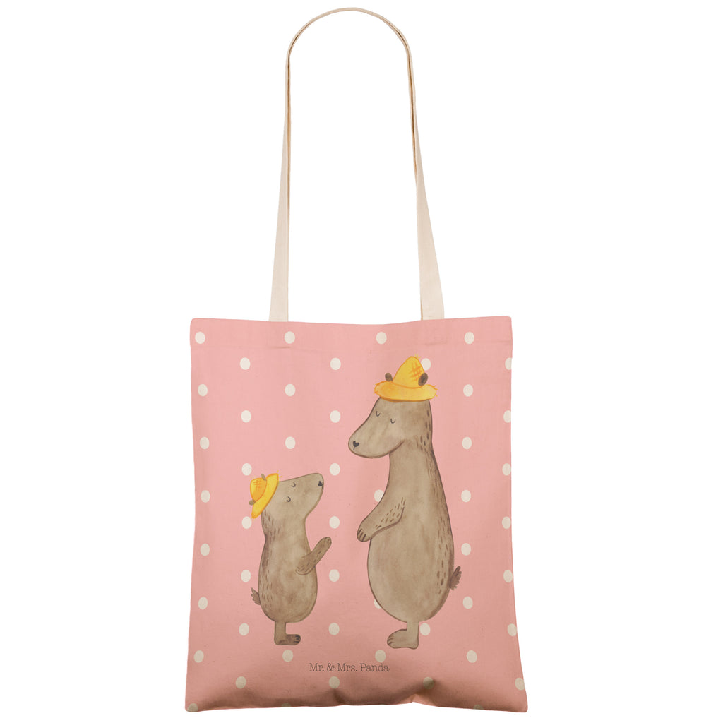 Einkaufstasche Bären mit Hut Tragetasche, Tasche, Beutel, Stofftasche, Baumwolltasche, Umhängetasche, Shopper, Familie, Vatertag, Muttertag, Bruder, Schwester, Mama, Papa, Oma, Opa, Bär, Bären, Vater, Papi, Paps, Dad, Daddy, Lieblingsmensch, Sohn, Söhne, Kind, Kinder, Vater-Sohn, Family, Vorbild