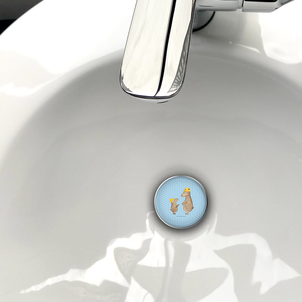 Waschbecken Stöpsel Bären mit Hut Abflussstöpsel, Stöpsel, Waschbecken, Ablaufgarnitur, Waschbecken Stopfen, Familie, Vatertag, Muttertag, Bruder, Schwester, Mama, Papa, Oma, Opa, Bär, Bären, Vater, Papi, Paps, Dad, Daddy, Lieblingsmensch, Sohn, Söhne, Kind, Kinder, Vater-Sohn, Family, Vorbild