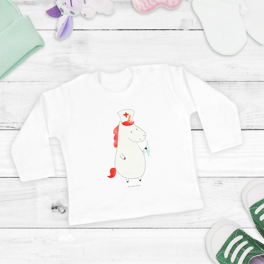 6-12 Monate Baby Longsleeve Einhorn Krankenschwester Mädchen, Jungen, Baby, Longsleeve, Langarm, Bio, Kleidung, uni, Langarmshirt, Einhorn, Einhörner, Einhorn Deko, Pegasus, Unicorn, Krankenschwester Geschenk, Krankenpfleger Geschenk, Krankenpflegerin, Krankenschwester Dankeschön, Krankenhaus, Ärztin Geschenk