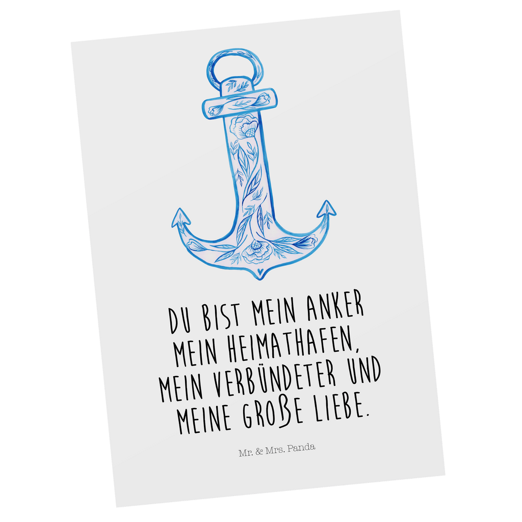 Postkarte Anker Blau Geschenkkarte, Grußkarte, Karte, Einladung, Ansichtskarte, Geburtstagskarte, Einladungskarte, Dankeskarte, Tiermotive, Gute Laune, lustige Sprüche, Tiere