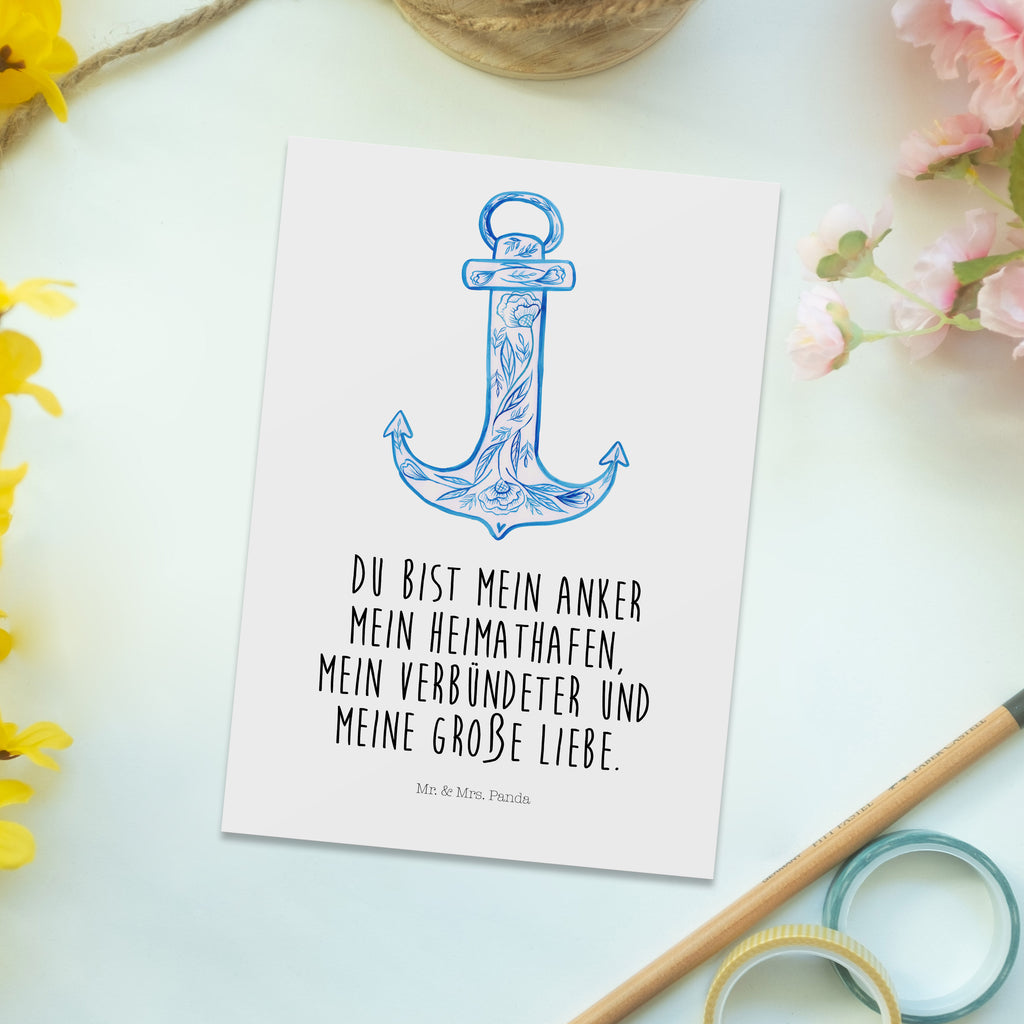 Postkarte Anker Blau Geschenkkarte, Grußkarte, Karte, Einladung, Ansichtskarte, Geburtstagskarte, Einladungskarte, Dankeskarte, Tiermotive, Gute Laune, lustige Sprüche, Tiere