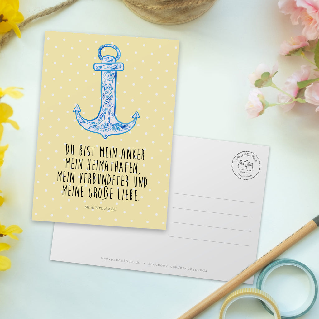 Postkarte Anker Blau Geschenkkarte, Grußkarte, Karte, Einladung, Ansichtskarte, Geburtstagskarte, Einladungskarte, Dankeskarte, Tiermotive, Gute Laune, lustige Sprüche, Tiere