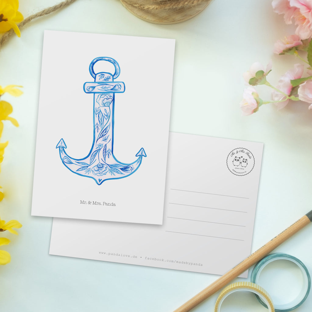 Postkarte Anker Blau Geschenkkarte, Grußkarte, Karte, Einladung, Ansichtskarte, Geburtstagskarte, Einladungskarte, Dankeskarte, Tiermotive, Gute Laune, lustige Sprüche, Tiere
