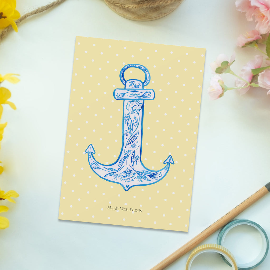 Postkarte Anker Blau Geschenkkarte, Grußkarte, Karte, Einladung, Ansichtskarte, Geburtstagskarte, Einladungskarte, Dankeskarte, Tiermotive, Gute Laune, lustige Sprüche, Tiere