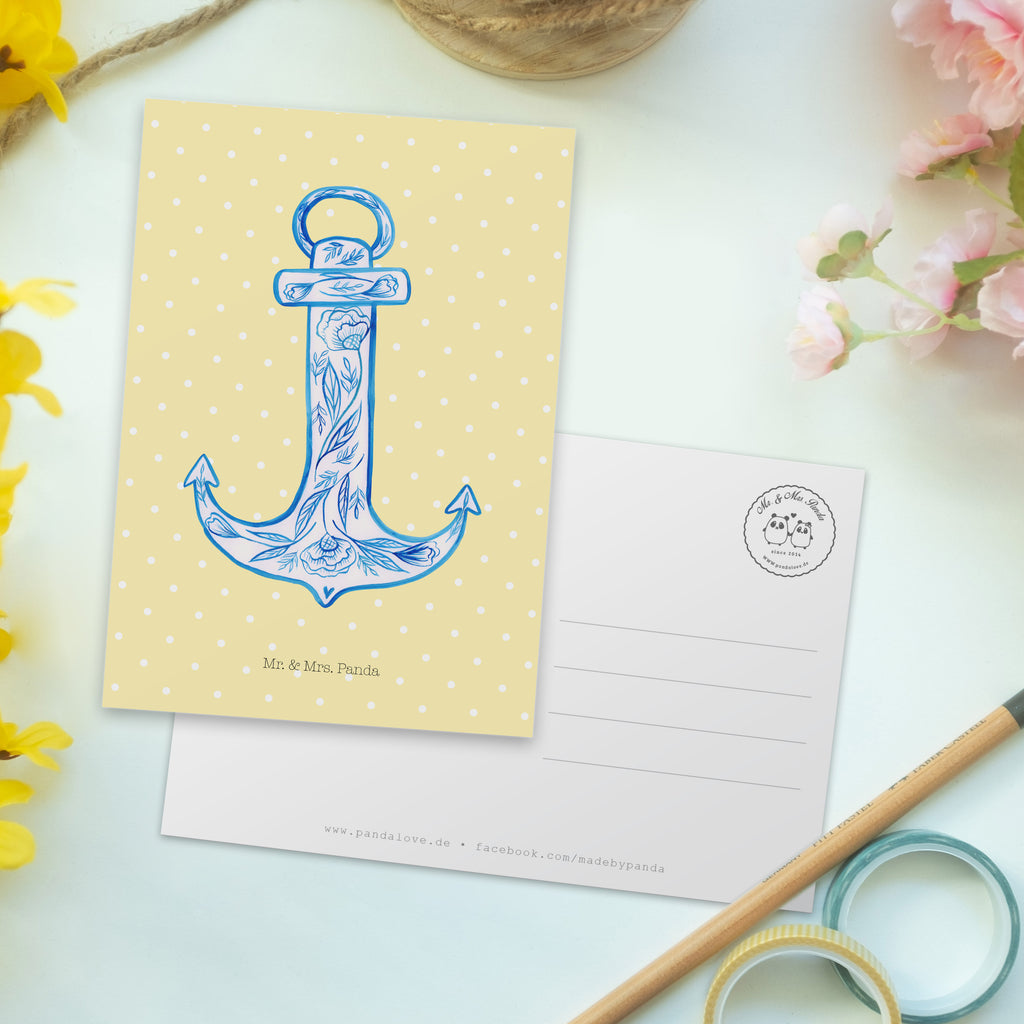 Postkarte Anker Blau Geschenkkarte, Grußkarte, Karte, Einladung, Ansichtskarte, Geburtstagskarte, Einladungskarte, Dankeskarte, Tiermotive, Gute Laune, lustige Sprüche, Tiere