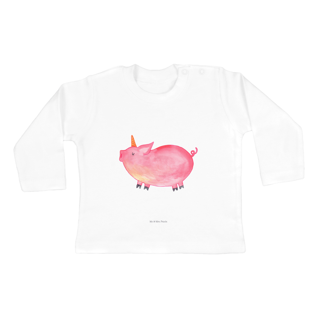 3-6 Monate Baby Longsleeve Einhorn Schweinhorn Mädchen, Jungen, Baby, Langarm, Bio, Kleidung, Einhorn, Einhörner, Einhorn Deko, Pegasus, Unicorn, Party, Spaß, Schwein, Schweinhorn, Bauer, witzig. lustig, Spruch, geschenk, Pig, Piggy, funny, english, englisch