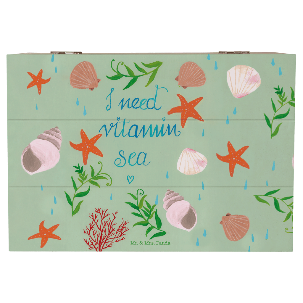 Holzkiste Vitamin Sea Holzkiste, Kiste, Schatzkiste, Truhe, Schatulle, XXL, Erinnerungsbox, Erinnerungskiste, Dekokiste, Aufbewahrungsbox, Blumen Deko, Frühlings Deko, Sommer Deko, Dekoration, positive Botschaft, Naturliebhaber, Outdoor, Natur, Abenteuer, Vitamin Sea, See, Schwimmen Spruch, Schwimmer Geschenk, Strand Urlaub, Wasserratte Geschenk, Urlaub am Meer