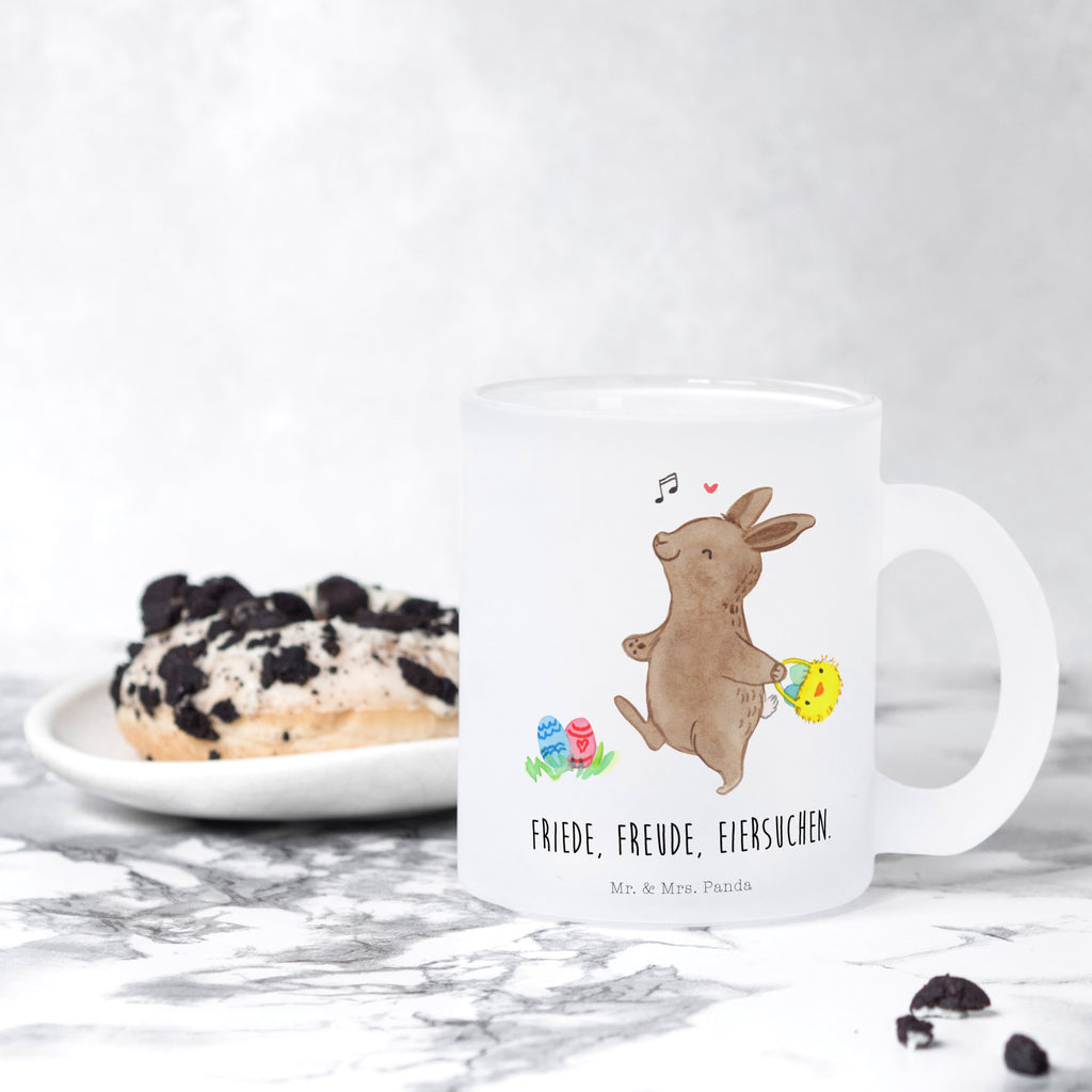 Teetasse Hase Eiersuche Teetasse, Teeglas, Teebecher, Tasse mit Henkel, Tasse, Glas Teetasse, Teetasse aus Glas, Ostern, Osterhase, Ostergeschenke, Osternest, Osterdeko, Geschenk zu Ostern