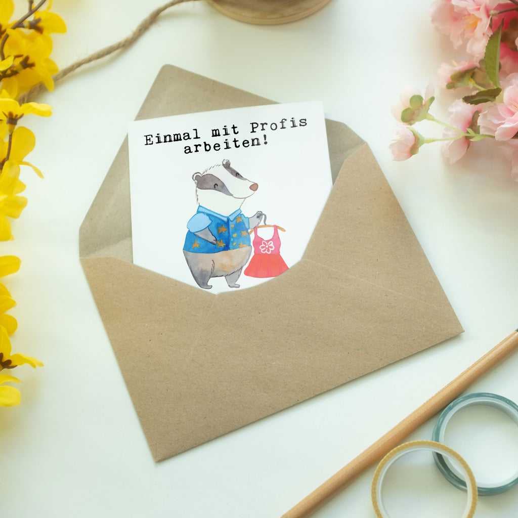 Grußkarte Modeverkäufer aus Leidenschaft Klappkarte, Einladungskarte, Glückwunschkarte, Hochzeitskarte, Geburtstagskarte, Karte, Beruf, Ausbildung, Jubiläum, Abschied, Rente, Kollege, Kollegin, Geschenk, Schenken, Arbeitskollege, Mitarbeiter, Firma, Danke, Dankeschön, Modeverkäufer, Verkäufer, Fashion Store