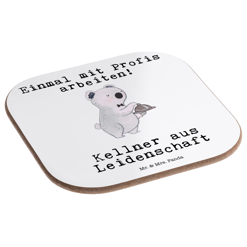 Quadratische Untersetzer Kellner aus Leidenschaft Bierdeckel, Glasuntersetzer, Untersetzer Gläser, Getränkeuntersetzer, Beruf, Ausbildung, Jubiläum, Abschied, Rente, Kollege, Kollegin, Geschenk, Schenken, Arbeitskollege, Mitarbeiter, Firma, Danke, Dankeschön, Kellner, Servicekraft, Restaurant, Ober