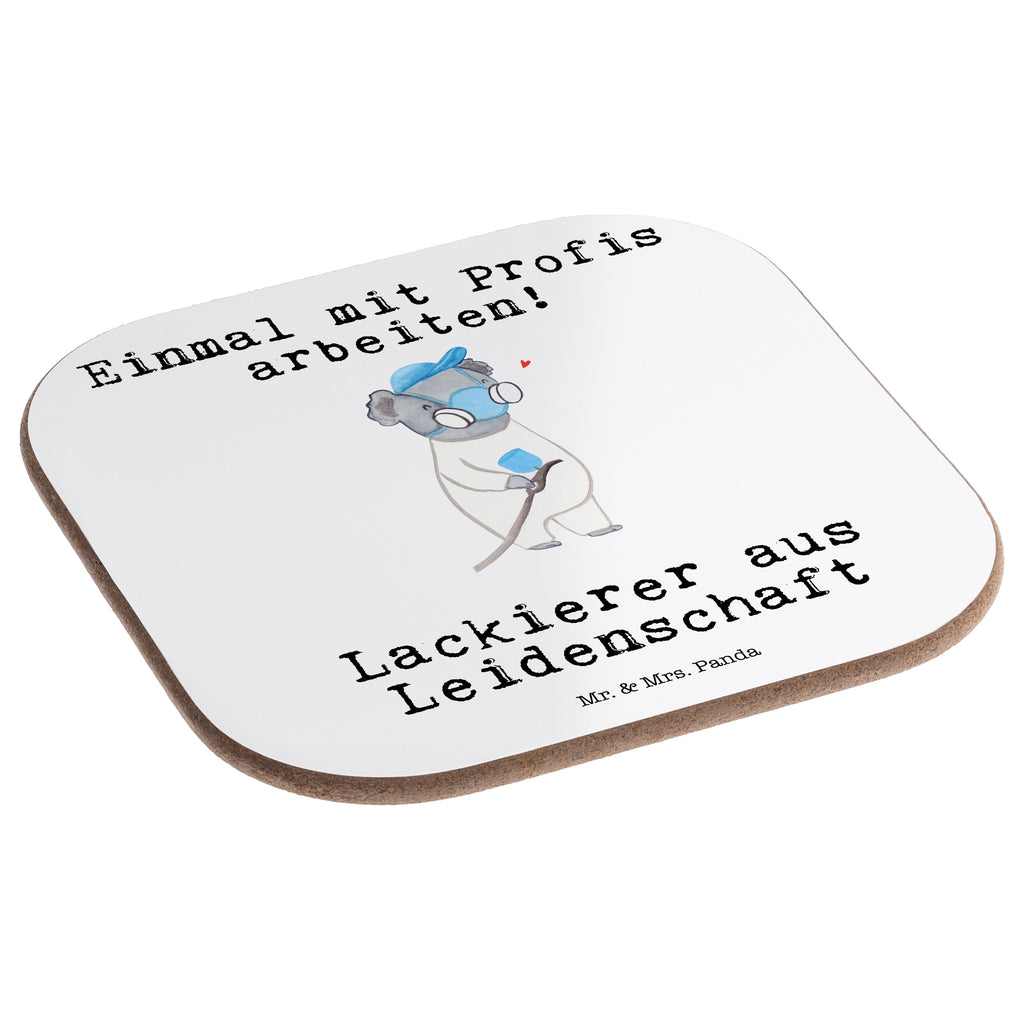 Quadratische Untersetzer Lackierer aus Leidenschaft Bierdeckel, Glasuntersetzer, Untersetzer Gläser, Getränkeuntersetzer, Beruf, Ausbildung, Jubiläum, Abschied, Rente, Kollege, Kollegin, Geschenk, Schenken, Arbeitskollege, Mitarbeiter, Firma, Danke, Dankeschön, Lackierer, Lackierermeister, Werkstatt Lackierer, Gesellenprüfung