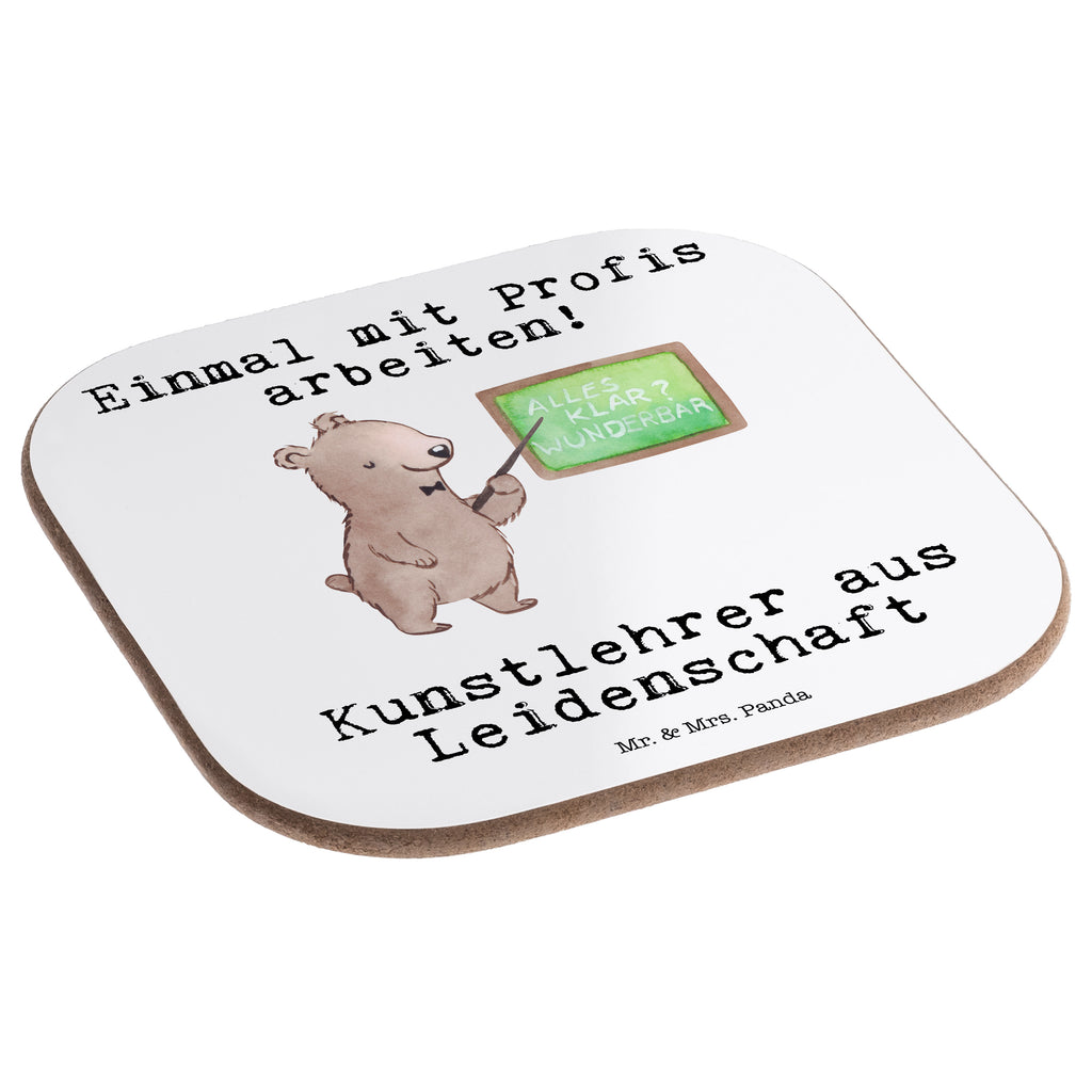 Quadratische Untersetzer Kunstlehrer aus Leidenschaft Bierdeckel, Glasuntersetzer, Untersetzer Gläser, Getränkeuntersetzer, Beruf, Ausbildung, Jubiläum, Abschied, Rente, Kollege, Kollegin, Geschenk, Schenken, Arbeitskollege, Mitarbeiter, Firma, Danke, Dankeschön, Kunstlehrer, Kunstunterricht, Kunstschule