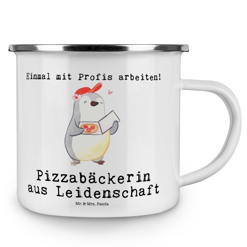 Camping Emaille Tasse Pizzabäckerin aus Leidenschaft Campingtasse, Trinkbecher, Metalltasse, Outdoor Tasse, Emaille Trinkbecher, Blechtasse Outdoor, Emaille Campingbecher, Edelstahl Trinkbecher, Metalltasse für Camping, Kaffee Blechtasse, Camping Tasse Metall, Beruf, Ausbildung, Jubiläum, Abschied, Rente, Kollege, Kollegin, Geschenk, Schenken, Arbeitskollege, Mitarbeiter, Firma, Danke, Dankeschön, Lieferdienstmitarbeiterin, Pizzabäckerin, Pizzabotin, Pizzabringdienst, Lieferbringdienst