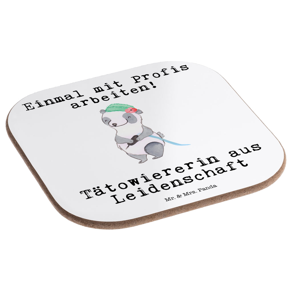 Quadratische Untersetzer Tätowiererin aus Leidenschaft Bierdeckel, Glasuntersetzer, Untersetzer Gläser, Getränkeuntersetzer, Beruf, Ausbildung, Jubiläum, Abschied, Rente, Kollege, Kollegin, Geschenk, Schenken, Arbeitskollege, Mitarbeiter, Firma, Danke, Dankeschön