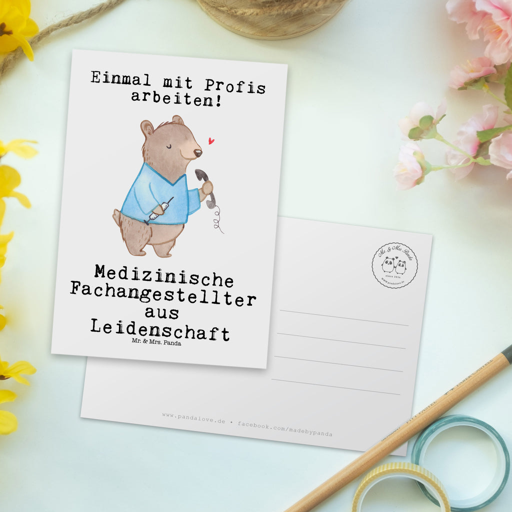 Postkarte Medizinische Fachangestellter aus Leidenschaft Geschenkkarte, Grußkarte, Karte, Einladung, Ansichtskarte, Geburtstagskarte, Einladungskarte, Dankeskarte, Beruf, Ausbildung, Jubiläum, Abschied, Rente, Kollege, Kollegin, Geschenk, Schenken, Arbeitskollege, Mitarbeiter, Firma, Danke, Dankeschön, Arzthelfer, Medizinischer Fachangestellter, Sprechstundenhilfe