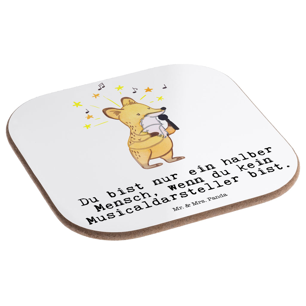 Quadratische Untersetzer Musicaldarsteller mit Herz Bierdeckel, Glasuntersetzer, Untersetzer Gläser, Getränkeuntersetzer, Beruf, Ausbildung, Jubiläum, Abschied, Rente, Kollege, Kollegin, Geschenk, Schenken, Arbeitskollege, Mitarbeiter, Firma, Danke, Dankeschön