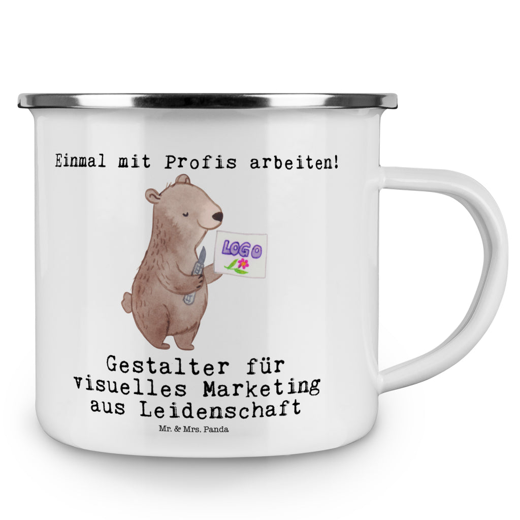 Camping Emaille Tasse Gestalter für visuelles Marketing aus Leidenschaft Campingtasse, Trinkbecher, Metalltasse, Outdoor Tasse, Emaille Trinkbecher, Blechtasse Outdoor, Emaille Campingbecher, Edelstahl Trinkbecher, Metalltasse für Camping, Kaffee Blechtasse, Camping Tasse Metall, Beruf, Ausbildung, Jubiläum, Abschied, Rente, Kollege, Kollegin, Geschenk, Schenken, Arbeitskollege, Mitarbeiter, Firma, Danke, Dankeschön