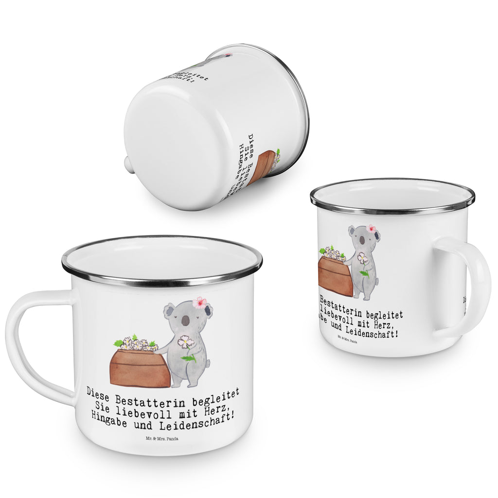 Camping Emaille Tasse Bestatterin mit Herz Campingtasse, Trinkbecher, Metalltasse, Outdoor Tasse, Emaille Trinkbecher, Blechtasse Outdoor, Emaille Campingbecher, Edelstahl Trinkbecher, Metalltasse für Camping, Kaffee Blechtasse, Camping Tasse Metall, Beruf, Ausbildung, Jubiläum, Abschied, Rente, Kollege, Kollegin, Geschenk, Schenken, Arbeitskollege, Mitarbeiter, Firma, Danke, Dankeschön