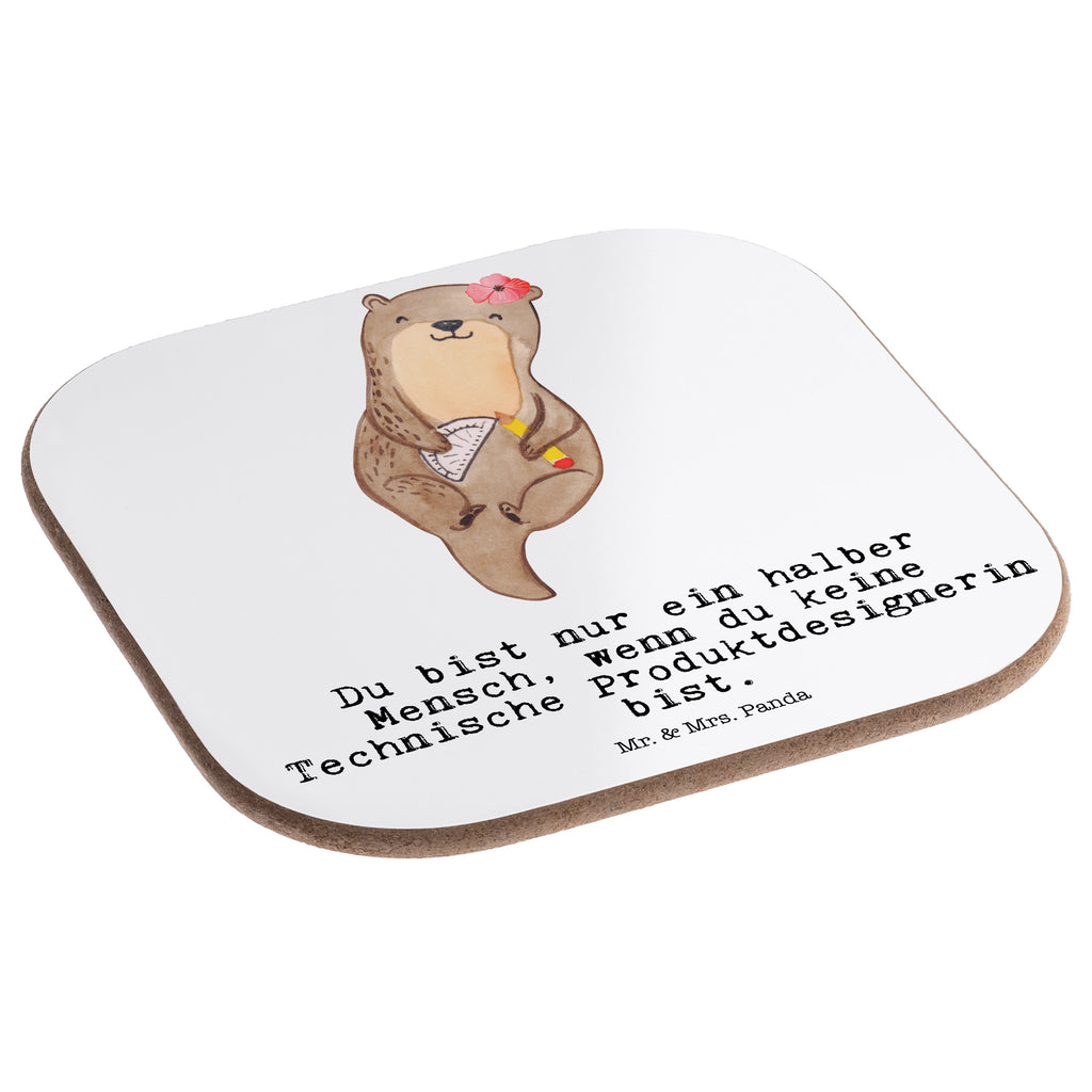 Quadratische Untersetzer Technische Produktdesignerin mit Herz Bierdeckel, Glasuntersetzer, Untersetzer Gläser, Getränkeuntersetzer, Beruf, Ausbildung, Jubiläum, Abschied, Rente, Kollege, Kollegin, Geschenk, Schenken, Arbeitskollege, Mitarbeiter, Firma, Danke, Dankeschön