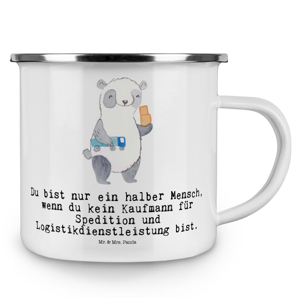 Camping Emaille Tasse Kaufmann für Spedition und Logistikdienstleistung mit Herz Campingtasse, Trinkbecher, Metalltasse, Outdoor Tasse, Emaille Trinkbecher, Blechtasse Outdoor, Emaille Campingbecher, Edelstahl Trinkbecher, Metalltasse für Camping, Kaffee Blechtasse, Camping Tasse Metall, Beruf, Ausbildung, Jubiläum, Abschied, Rente, Kollege, Kollegin, Geschenk, Schenken, Arbeitskollege, Mitarbeiter, Firma, Danke, Dankeschön, Abschlussprüfung, Kaufmann für Spedition und Logistikdienstleistung, Ausbildungsgeschenk, Logistiker, Speditionsmitarbeiter