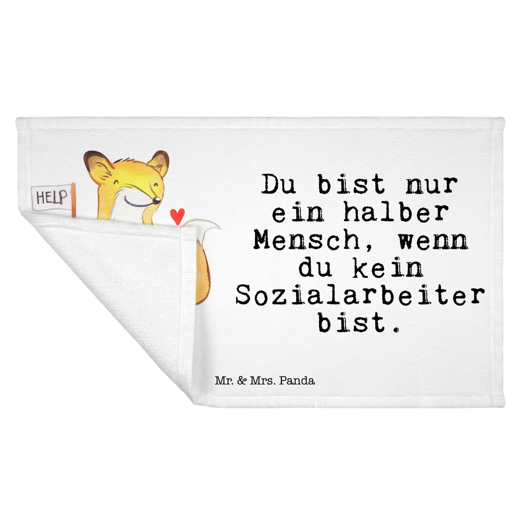 Gäste Handtuch Sozialarbeiter mit Herz Gästetuch, Reisehandtuch, Sport Handtuch, Frottier, Kinder Handtuch, Beruf, Ausbildung, Jubiläum, Abschied, Rente, Kollege, Kollegin, Geschenk, Schenken, Arbeitskollege, Mitarbeiter, Firma, Danke, Dankeschön