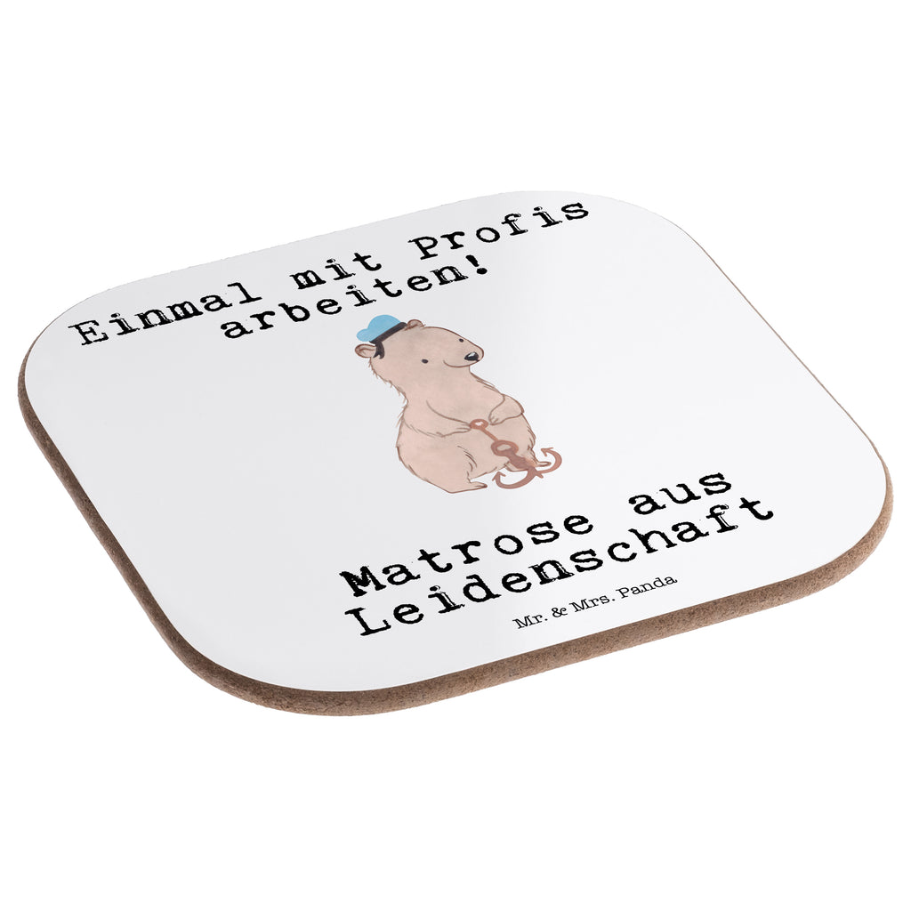 Quadratische Untersetzer Matrose aus Leidenschaft Bierdeckel, Glasuntersetzer, Untersetzer Gläser, Getränkeuntersetzer, Beruf, Ausbildung, Jubiläum, Abschied, Rente, Kollege, Kollegin, Geschenk, Schenken, Arbeitskollege, Mitarbeiter, Firma, Danke, Dankeschön, Matrose, Seemann, Seeleute, Schiff, Schiffsmechaniker