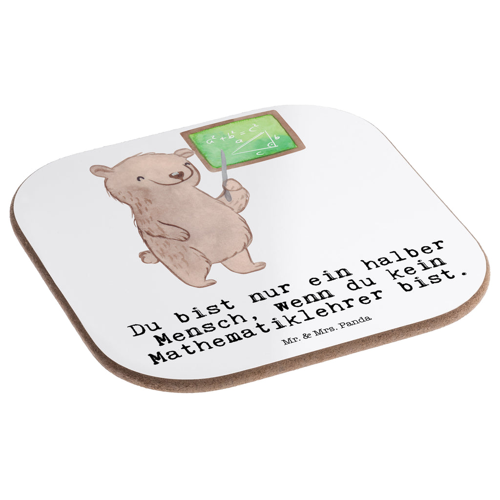 Quadratische Untersetzer Mathematiklehrer mit Herz Bierdeckel, Glasuntersetzer, Untersetzer Gläser, Getränkeuntersetzer, Beruf, Ausbildung, Jubiläum, Abschied, Rente, Kollege, Kollegin, Geschenk, Schenken, Arbeitskollege, Mitarbeiter, Firma, Danke, Dankeschön, Mathematiklehrer, Lehramtstudent, Referendariat, Mathelehrer, Matheunterricht, Mathe, Lehrer