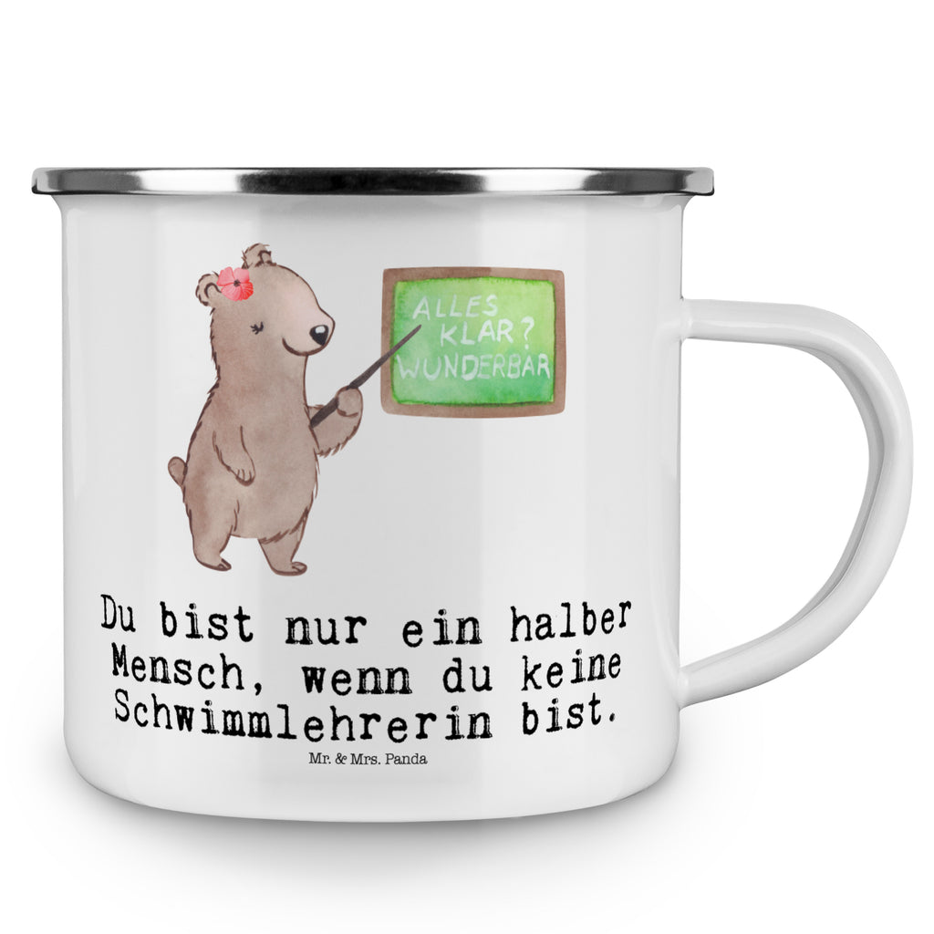 Camping Emaille Tasse Schwimmlehrerin mit Herz Campingtasse, Trinkbecher, Metalltasse, Outdoor Tasse, Emaille Trinkbecher, Blechtasse Outdoor, Emaille Campingbecher, Edelstahl Trinkbecher, Metalltasse für Camping, Kaffee Blechtasse, Camping Tasse Metall, Beruf, Ausbildung, Jubiläum, Abschied, Rente, Kollege, Kollegin, Geschenk, Schenken, Arbeitskollege, Mitarbeiter, Firma, Danke, Dankeschön, Schwimmlehrerin, Schwimmbad, Schwimmschule, Schwimmverein