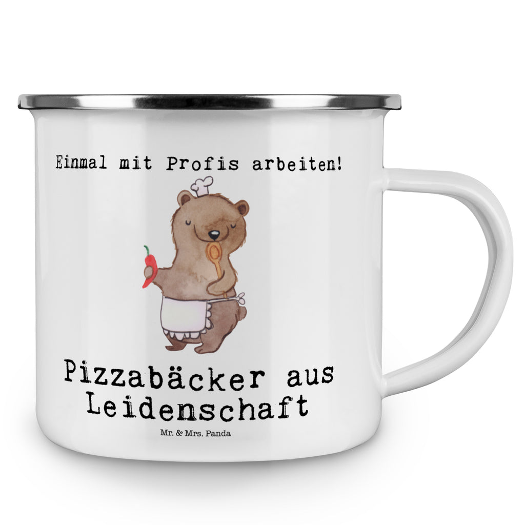 Camping Emaille Tasse Pizzabäcker aus Leidenschaft Campingtasse, Trinkbecher, Metalltasse, Outdoor Tasse, Emaille Trinkbecher, Blechtasse Outdoor, Emaille Campingbecher, Edelstahl Trinkbecher, Metalltasse für Camping, Kaffee Blechtasse, Camping Tasse Metall, Beruf, Ausbildung, Jubiläum, Abschied, Rente, Kollege, Kollegin, Geschenk, Schenken, Arbeitskollege, Mitarbeiter, Firma, Danke, Dankeschön, Lieferdienstmitarbeiter, Pizzabäcker, Pizzabote, Pizzabringdienst, Lieferbringdienst