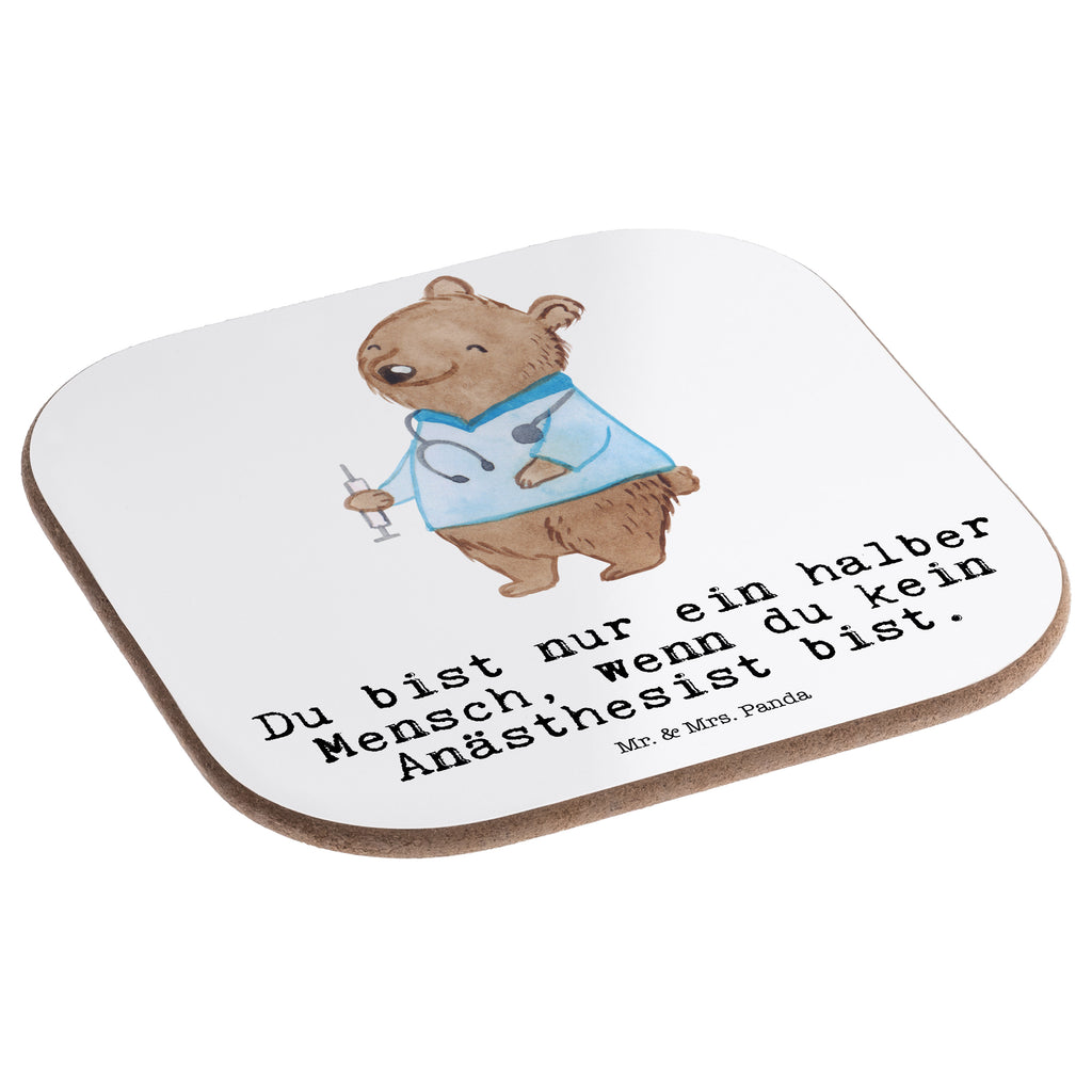 Quadratische Untersetzer Anästhesist mit Herz Bierdeckel, Glasuntersetzer, Untersetzer Gläser, Getränkeuntersetzer, Beruf, Ausbildung, Jubiläum, Abschied, Rente, Kollege, Kollegin, Geschenk, Schenken, Arbeitskollege, Mitarbeiter, Firma, Danke, Dankeschön, Anästhesist, Narkosearzt, Anästhesie, Krankenhaus, Studium