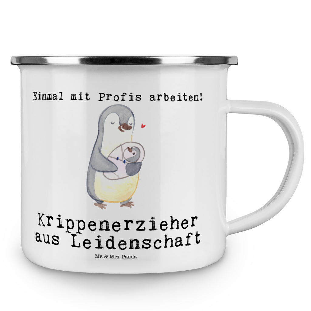 Camping Emaille Tasse Krippenerzieher aus Leidenschaft Campingtasse, Trinkbecher, Metalltasse, Outdoor Tasse, Emaille Trinkbecher, Blechtasse Outdoor, Emaille Campingbecher, Edelstahl Trinkbecher, Metalltasse für Camping, Kaffee Blechtasse, Camping Tasse Metall, Beruf, Ausbildung, Jubiläum, Abschied, Rente, Kollege, Kollegin, Geschenk, Schenken, Arbeitskollege, Mitarbeiter, Firma, Danke, Dankeschön, Krippenerzieher, Kindertagesstätte, KITA, Eröffnung, Erzieher, Pädagoge