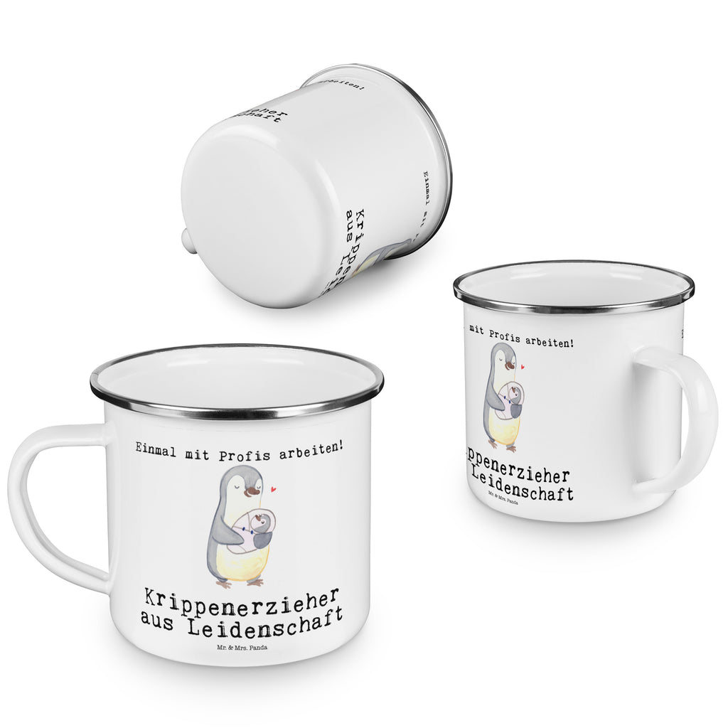Camping Emaille Tasse Krippenerzieher aus Leidenschaft Campingtasse, Trinkbecher, Metalltasse, Outdoor Tasse, Emaille Trinkbecher, Blechtasse Outdoor, Emaille Campingbecher, Edelstahl Trinkbecher, Metalltasse für Camping, Kaffee Blechtasse, Camping Tasse Metall, Beruf, Ausbildung, Jubiläum, Abschied, Rente, Kollege, Kollegin, Geschenk, Schenken, Arbeitskollege, Mitarbeiter, Firma, Danke, Dankeschön, Krippenerzieher, Kindertagesstätte, KITA, Eröffnung, Erzieher, Pädagoge