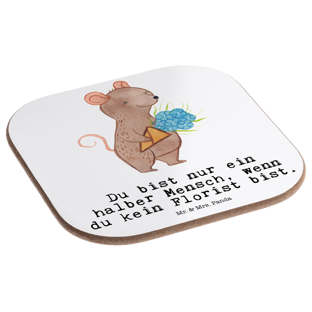 Quadratische Untersetzer Florist mit Herz Bierdeckel, Glasuntersetzer, Untersetzer Gläser, Getränkeuntersetzer, Beruf, Ausbildung, Jubiläum, Abschied, Rente, Kollege, Kollegin, Geschenk, Schenken, Arbeitskollege, Mitarbeiter, Firma, Danke, Dankeschön, Blumenhändler, Florist, Blumenlanden, Blumenprofi