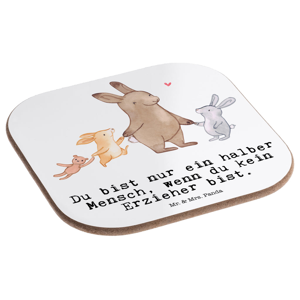 Quadratische Untersetzer Erzieher mit Herz Bierdeckel, Glasuntersetzer, Untersetzer Gläser, Getränkeuntersetzer, Beruf, Ausbildung, Jubiläum, Abschied, Rente, Kollege, Kollegin, Geschenk, Schenken, Arbeitskollege, Mitarbeiter, Firma, Danke, Dankeschön, Erzieher, Kindergärtner, Pädagoge