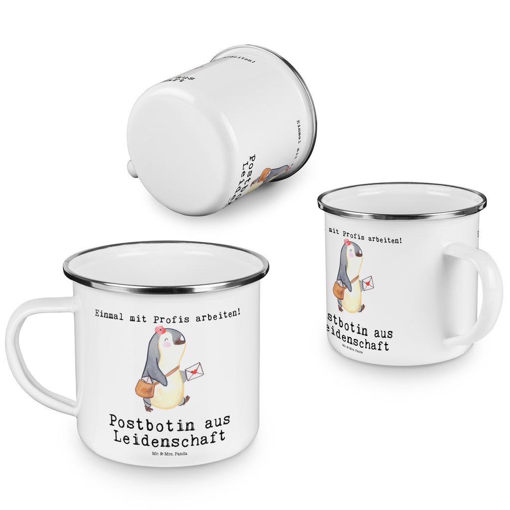 Camping Emaille Tasse Postbotin aus Leidenschaft Campingtasse, Trinkbecher, Metalltasse, Outdoor Tasse, Emaille Trinkbecher, Blechtasse Outdoor, Emaille Campingbecher, Edelstahl Trinkbecher, Metalltasse für Camping, Kaffee Blechtasse, Camping Tasse Metall, Beruf, Ausbildung, Jubiläum, Abschied, Rente, Kollege, Kollegin, Geschenk, Schenken, Arbeitskollege, Mitarbeiter, Firma, Danke, Dankeschön, Postbotin, Briefzustellerin, Briefträgerin, Postlerin