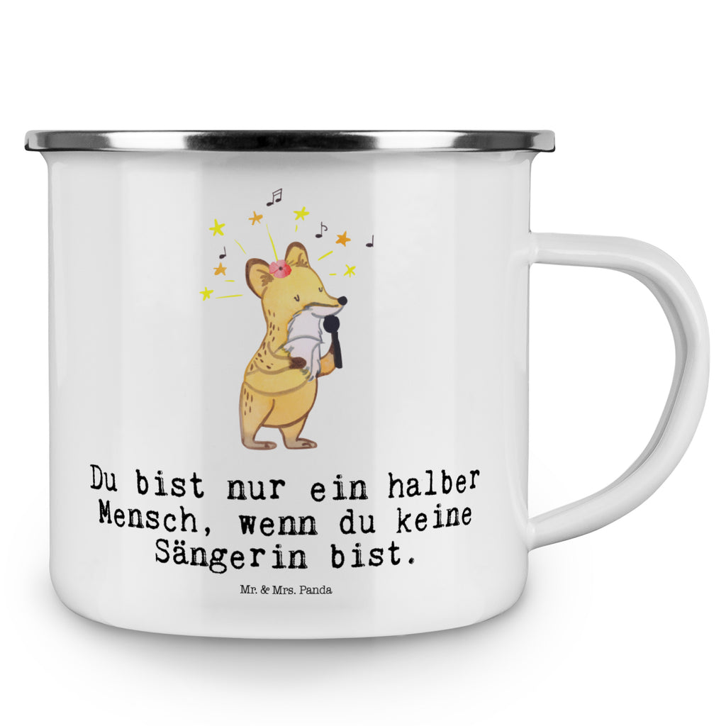 Camping Emaille Tasse Sängerin mit Herz Campingtasse, Trinkbecher, Metalltasse, Outdoor Tasse, Emaille Trinkbecher, Blechtasse Outdoor, Emaille Campingbecher, Edelstahl Trinkbecher, Metalltasse für Camping, Kaffee Blechtasse, Camping Tasse Metall, Beruf, Ausbildung, Jubiläum, Abschied, Rente, Kollege, Kollegin, Geschenk, Schenken, Arbeitskollege, Mitarbeiter, Firma, Danke, Dankeschön