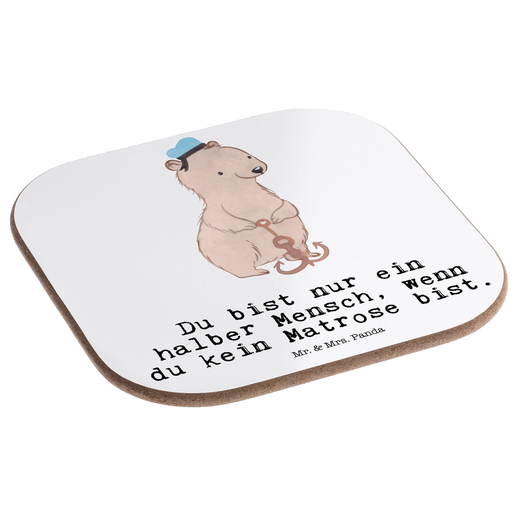 Quadratische Untersetzer Matrose mit Herz Bierdeckel, Glasuntersetzer, Untersetzer Gläser, Getränkeuntersetzer, Beruf, Ausbildung, Jubiläum, Abschied, Rente, Kollege, Kollegin, Geschenk, Schenken, Arbeitskollege, Mitarbeiter, Firma, Danke, Dankeschön, Matrose, Seemann, Seeleute, Schiff, Schiffsmechaniker