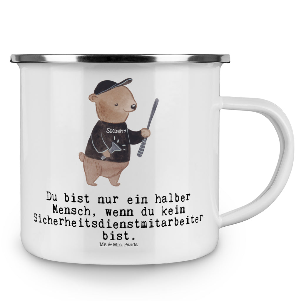 Camping Emaille Tasse Sicherheitsdienstmitarbeiter mit Herz Campingtasse, Trinkbecher, Metalltasse, Outdoor Tasse, Emaille Trinkbecher, Blechtasse Outdoor, Emaille Campingbecher, Edelstahl Trinkbecher, Metalltasse für Camping, Kaffee Blechtasse, Camping Tasse Metall, Beruf, Ausbildung, Jubiläum, Abschied, Rente, Kollege, Kollegin, Geschenk, Schenken, Arbeitskollege, Mitarbeiter, Firma, Danke, Dankeschön