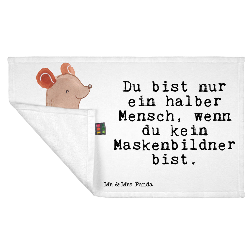 Gäste Handtuch Maskenbildner mit Herz Gästetuch, Reisehandtuch, Sport Handtuch, Frottier, Kinder Handtuch, Beruf, Ausbildung, Jubiläum, Abschied, Rente, Kollege, Kollegin, Geschenk, Schenken, Arbeitskollege, Mitarbeiter, Firma, Danke, Dankeschön, Kosmetiker, Make Up Artist, Maskenbildner, Visagist, Beauty Salon, Kosmetikstudio, Eröffnung