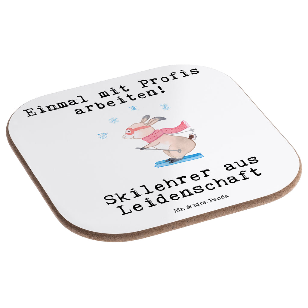 Quadratische Untersetzer Skilehrer aus Leidenschaft Bierdeckel, Glasuntersetzer, Untersetzer Gläser, Getränkeuntersetzer, Beruf, Ausbildung, Jubiläum, Abschied, Rente, Kollege, Kollegin, Geschenk, Schenken, Arbeitskollege, Mitarbeiter, Firma, Danke, Dankeschön