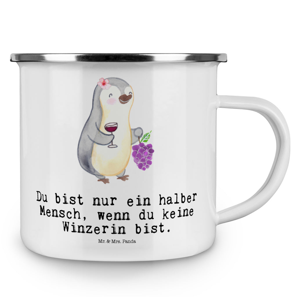 Camping Emaille Tasse Winzerin mit Herz Campingtasse, Trinkbecher, Metalltasse, Outdoor Tasse, Emaille Trinkbecher, Blechtasse Outdoor, Emaille Campingbecher, Edelstahl Trinkbecher, Metalltasse für Camping, Kaffee Blechtasse, Camping Tasse Metall, Beruf, Ausbildung, Jubiläum, Abschied, Rente, Kollege, Kollegin, Geschenk, Schenken, Arbeitskollege, Mitarbeiter, Firma, Danke, Dankeschön