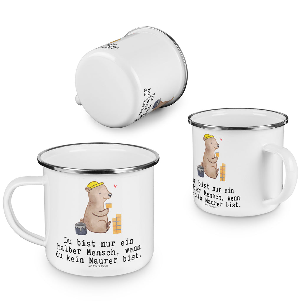 Camping Emaille Tasse Maurer mit Herz Campingtasse, Trinkbecher, Metalltasse, Outdoor Tasse, Emaille Trinkbecher, Blechtasse Outdoor, Emaille Campingbecher, Edelstahl Trinkbecher, Metalltasse für Camping, Kaffee Blechtasse, Camping Tasse Metall, Beruf, Ausbildung, Jubiläum, Abschied, Rente, Kollege, Kollegin, Geschenk, Schenken, Arbeitskollege, Mitarbeiter, Firma, Danke, Dankeschön, Maurer, Maurermeister, Gesellenprüfung, Handwerker, Maurerbetrieb