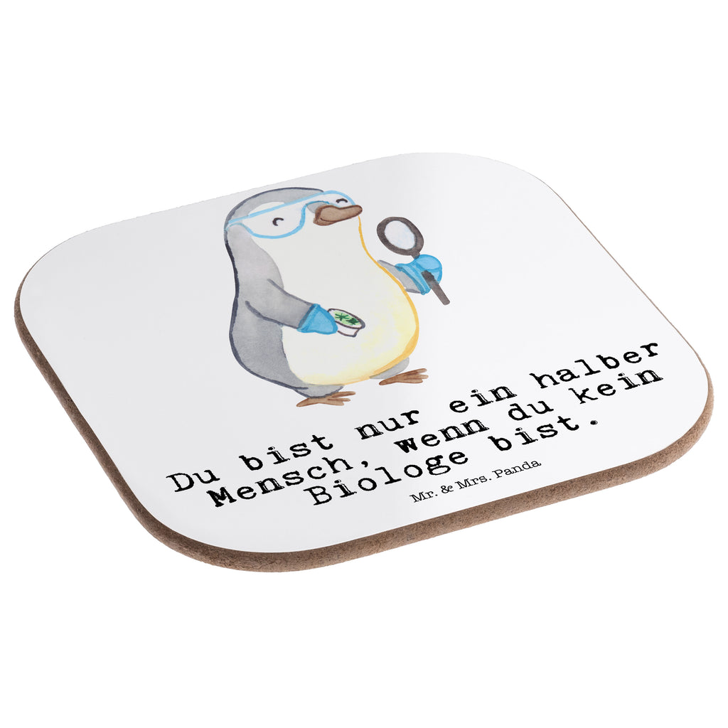 Quadratische Untersetzer Biologe mit Herz Bierdeckel, Glasuntersetzer, Untersetzer Gläser, Getränkeuntersetzer, Beruf, Ausbildung, Jubiläum, Abschied, Rente, Kollege, Kollegin, Geschenk, Schenken, Arbeitskollege, Mitarbeiter, Firma, Danke, Dankeschön, Biologe, Biologie, Naturwissenschaftler, Labor, Studium, Bachelor, Master