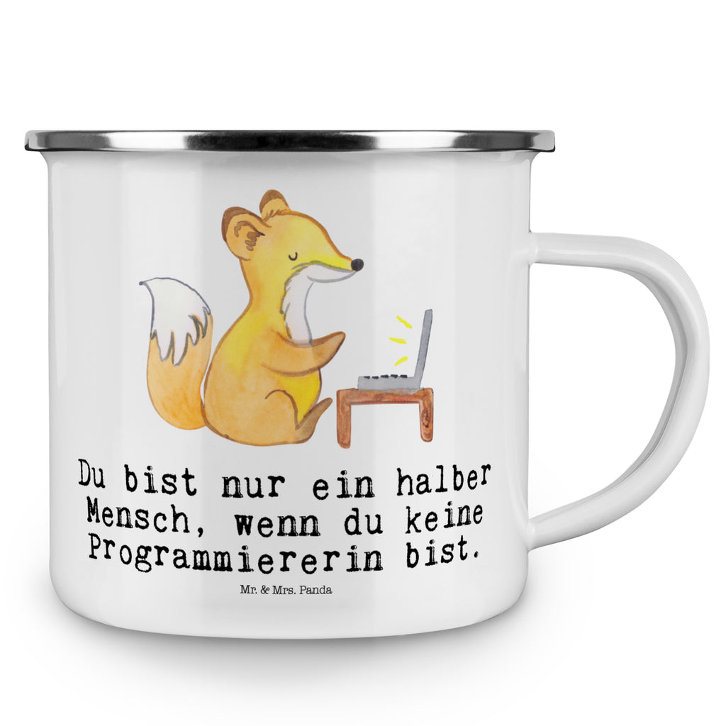 Camping Emaille Tasse Programmiererin mit Herz Campingtasse, Trinkbecher, Metalltasse, Outdoor Tasse, Emaille Trinkbecher, Blechtasse Outdoor, Emaille Campingbecher, Edelstahl Trinkbecher, Metalltasse für Camping, Kaffee Blechtasse, Camping Tasse Metall, Beruf, Ausbildung, Jubiläum, Abschied, Rente, Kollege, Kollegin, Geschenk, Schenken, Arbeitskollege, Mitarbeiter, Firma, Danke, Dankeschön, Programmiererin, Softwareingenieurin, Softwarentwicklerin, Computerfreak, Datenverarbeiterin, Computerfachfrau, IT-Spezialistin, Nerd