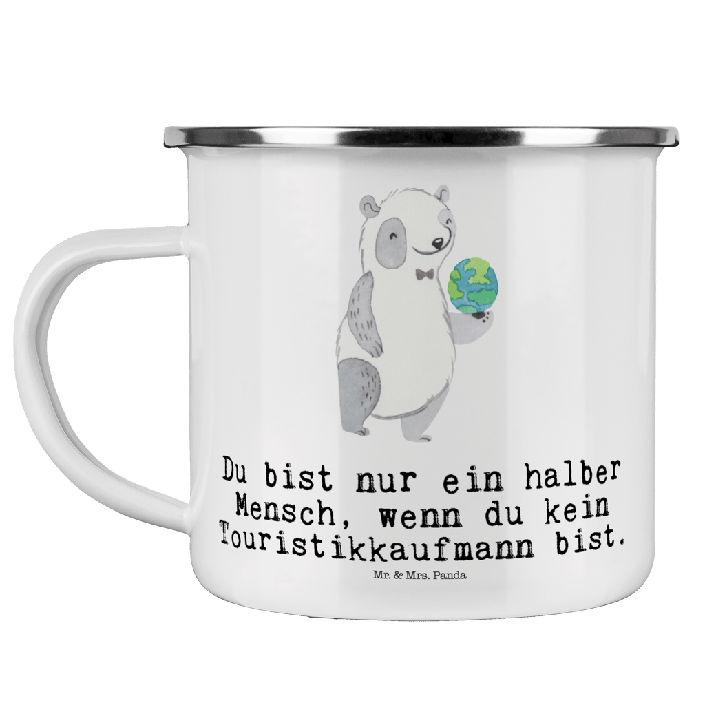 Camping Emaille Tasse Touristikkaufmann mit Herz Campingtasse, Trinkbecher, Metalltasse, Outdoor Tasse, Emaille Trinkbecher, Blechtasse Outdoor, Emaille Campingbecher, Edelstahl Trinkbecher, Metalltasse für Camping, Kaffee Blechtasse, Camping Tasse Metall, Beruf, Ausbildung, Jubiläum, Abschied, Rente, Kollege, Kollegin, Geschenk, Schenken, Arbeitskollege, Mitarbeiter, Firma, Danke, Dankeschön
