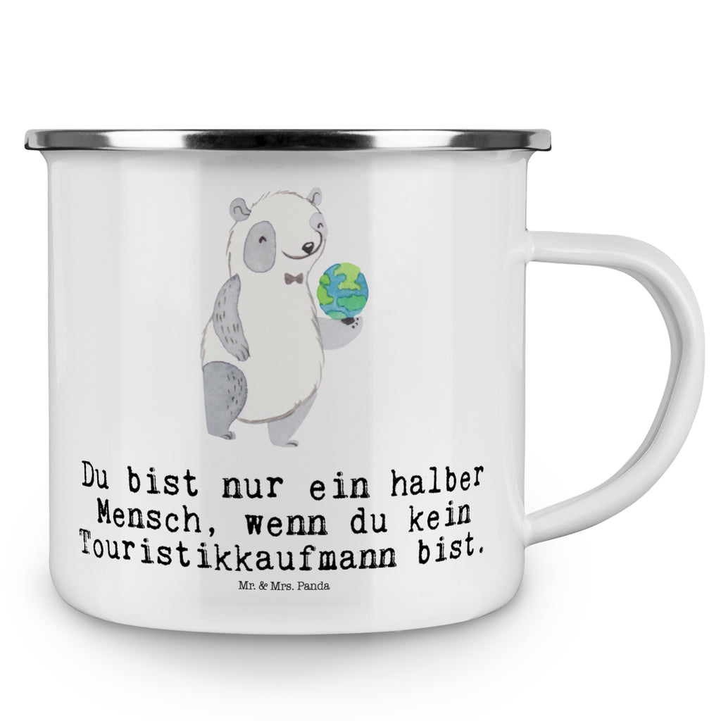 Camping Emaille Tasse Touristikkaufmann mit Herz Campingtasse, Trinkbecher, Metalltasse, Outdoor Tasse, Emaille Trinkbecher, Blechtasse Outdoor, Emaille Campingbecher, Edelstahl Trinkbecher, Metalltasse für Camping, Kaffee Blechtasse, Camping Tasse Metall, Beruf, Ausbildung, Jubiläum, Abschied, Rente, Kollege, Kollegin, Geschenk, Schenken, Arbeitskollege, Mitarbeiter, Firma, Danke, Dankeschön