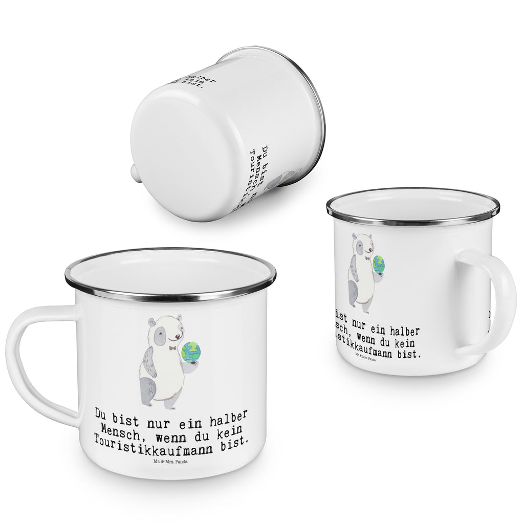 Camping Emaille Tasse Touristikkaufmann mit Herz Campingtasse, Trinkbecher, Metalltasse, Outdoor Tasse, Emaille Trinkbecher, Blechtasse Outdoor, Emaille Campingbecher, Edelstahl Trinkbecher, Metalltasse für Camping, Kaffee Blechtasse, Camping Tasse Metall, Beruf, Ausbildung, Jubiläum, Abschied, Rente, Kollege, Kollegin, Geschenk, Schenken, Arbeitskollege, Mitarbeiter, Firma, Danke, Dankeschön