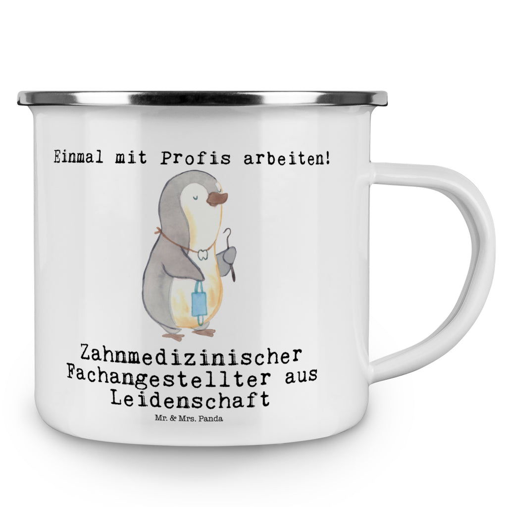 Camping Emaille Tasse Zahnmedizinischer Fachangestellter aus Leidenschaft Campingtasse, Trinkbecher, Metalltasse, Outdoor Tasse, Emaille Trinkbecher, Blechtasse Outdoor, Emaille Campingbecher, Edelstahl Trinkbecher, Metalltasse für Camping, Kaffee Blechtasse, Camping Tasse Metall, Beruf, Ausbildung, Jubiläum, Abschied, Rente, Kollege, Kollegin, Geschenk, Schenken, Arbeitskollege, Mitarbeiter, Firma, Danke, Dankeschön